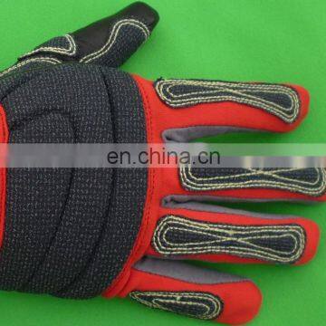 Top Quality Cow Genuine Leather Rescue Mechanics Firemen Gloves 2017 photo-3