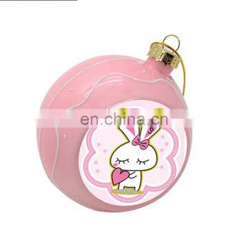 sublimation christmas ball ornaments tree with metal insert Plastic