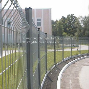 Guangzhou fence factory 3D panels welded wire mesh fence in 6 gauge