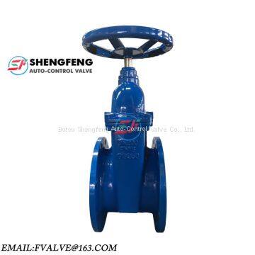 DIN3352 F4 DN200 PN16 GGG50 cast iron soft seal water gate valve