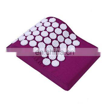 High Quality Plastic Spike 100% Cotton Back Pain Acupressure Mat Pillow