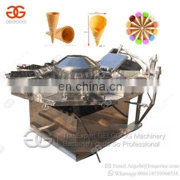 Hot Sale High Quality Semi Automatic Gas Heating Pizzelle Cookies Ice Cream Waffle Cone Baking Maker Kuih Kapit Making Machine photo-4