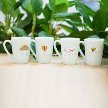 China New Bone White Embossed Custom Ceramic Mug for Mon Gift Export to Worldwide photo-2