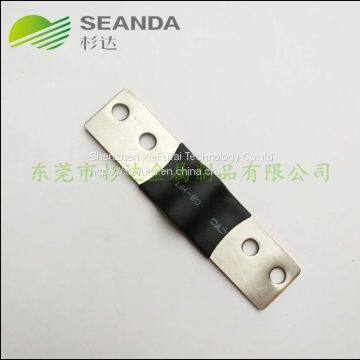 Flexible insulated copper laminated busbar for lithium battery with heat shrinkable tube