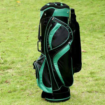 Custom 14 Way Black and Green Color Portable Golf Bag photo-2