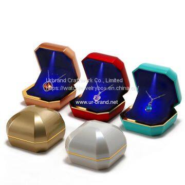 Ring earring box LED light box wedding jewelry packaging gift box custom high-end jewelry box