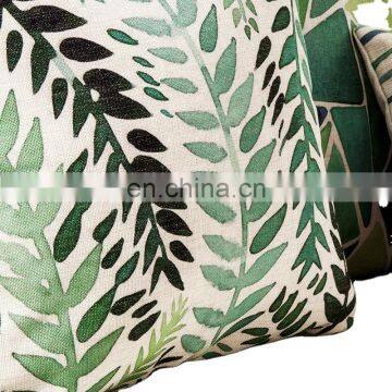 45x45cm printing furniture cushions cover with leaves