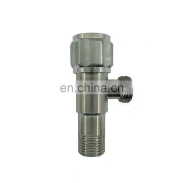 Customized Standard 304 Brushed Surface Two Way Toilet Iron Angle Valve