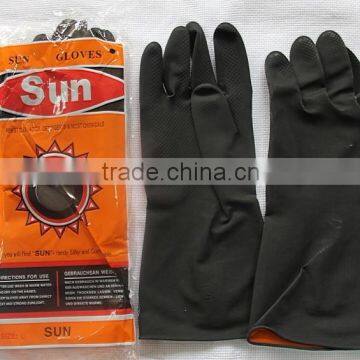 Black Clening Latex Gloves, Gardern Gloves,rubber Household Gloves photo-4