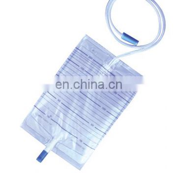 medical adult sterile urine collection bag 2000 ml 2000ml straps with outlet for hospital