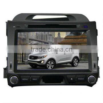 car media navigation system for KIA Sportage 2013 with GPS/Bluetooth/Radio/SWC/Virtual 6CD/3G internet/ATV/iPod/DVR