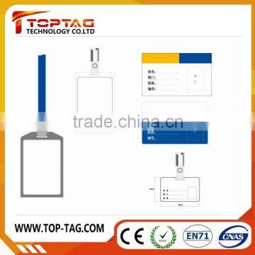 Custom clear plastic pvc staff id card protective card sleeves