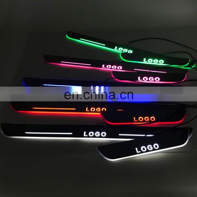 Led Door Sill Plate Strip moving light door scuff for jaguar sequential ambient light