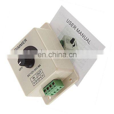 Signal Color LED Dimmer Switch One Channel Brightness Adjustment Controller DC 12-24V