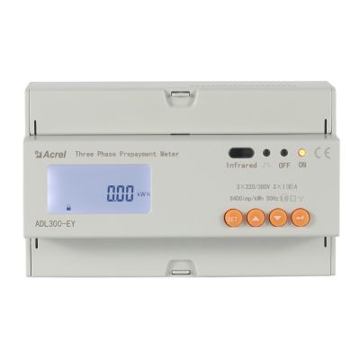 Acrel 300286.SZ LCD 3*10(80)A digital RS485 prepaid electrical meter ADL300-EYRF