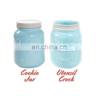 250ml New Factory Custom Empty Decorative Mini Ball Round Small Wide Mouth Ceramic Mason Jar With Lid