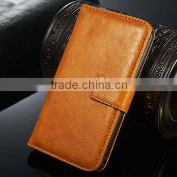 2 in 1 Crazy Horse Leather Wallet Case for Samsung Galaxy S6 Case Cover