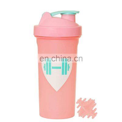 400ml popular custom protein eco friendly plastic classic neon colorful sublimation shaker bottle for protein shakes