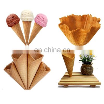 Stainless steel automatic sugar  ice cream cone baking making machine manufacturer /  pizza cone forming machine