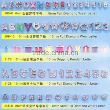 DIY rhinestone letter slide charm ( product catalog1-5)