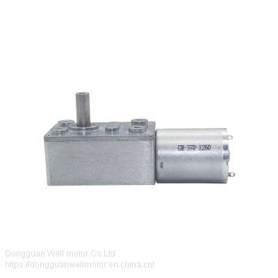 18v 12v 24v Brush Metal Worm Gear dc Electric Motor for Smoke Exhaust Machine