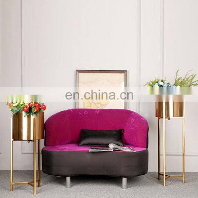 Luxury Iron Stands Brass Color Huge Large Floor Flower Gold Tall Wedding Metal Vase for Decoration photo-4