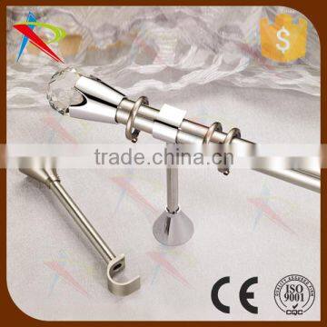 Clear prism crystal finial fixed curtain pole sets