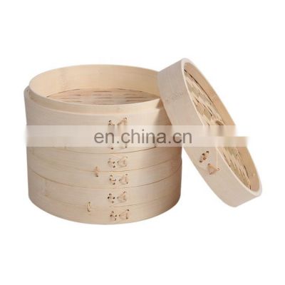 Chinese Dumplings Bamboo Steamer Cooker with Lid Steamer Fish Rice Vegetable Basket Kitchen Cooking Tools