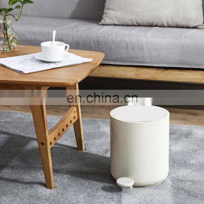 Fashionable Scandinavia Style Trash Can Bin &Toilet Brush Holder Bathroom Set With Rubber Coating & Soft Close photo-2