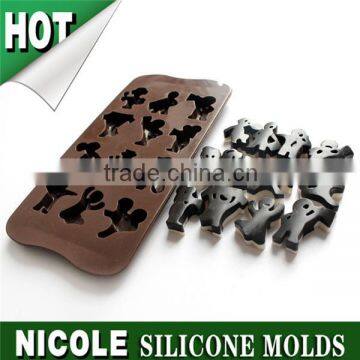 B0134 food grade custom sport design silicone chocolate bar mold