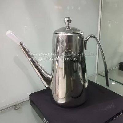High Quality Stainless Steel Kitchen Oil Sauce Pot Container 600ml-1000ml Stainless Steel Hand Drip Coffee Tea PotOil Can,Oil Kettle photo-2