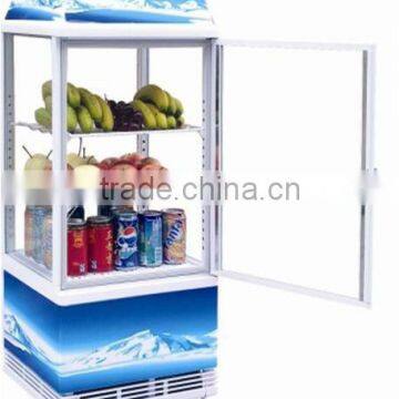 four side glass door showcase 40L