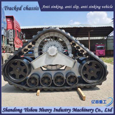 Large rubber track chassis with high load-bearing capacity and good anti sinking effect