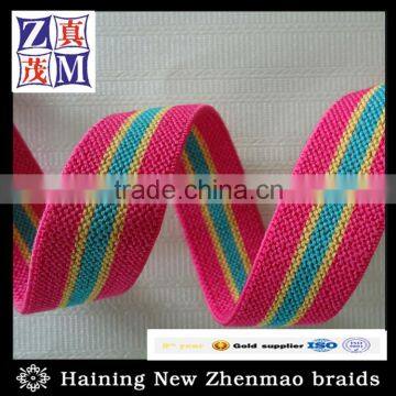 customize soft colorful striped elastic band                        
                                                                                Supplier's Choice