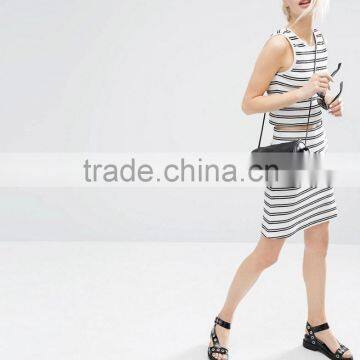 Stripe Long Skirt and Tops Women Blouse Latest Tops Designs Girls photo-4