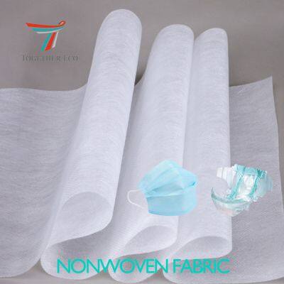Quanzhou Factories Diapers Upper Coating Layer Tecido Não Tecido Hydrophilic PBAT SMMS,SMS,SSS Non Woven Cloth Biodegradable PLA Spunbond Nonwovens photo-4
