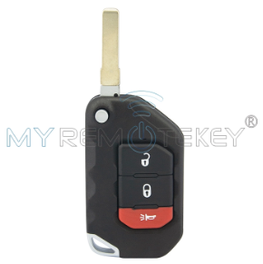 FCC OHT1130261 Keyless / Proximity Smart Flip Key 3 Button 433mhz 4A Chip for 2018-2021 Jeep Wrangler Gladiator P/N 68416782AA photo-2