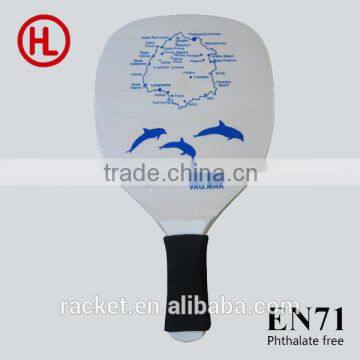 Promotional sports wooden beach paddle colorized beach tennis racket /beach paddle /beach bat with tennis ball