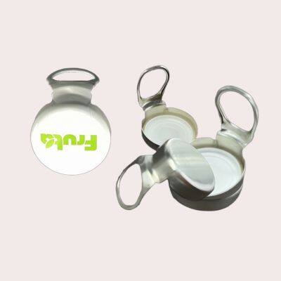 26mm aluminum ring pull closures easy open cap for glass beer juice bottle