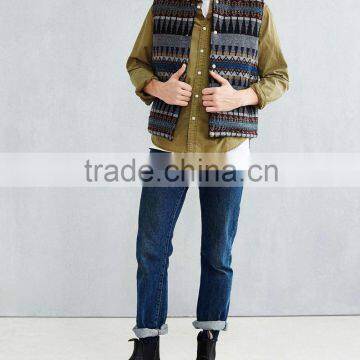 New Style Zip Up Wool Mens Sleeveless Fleece Reversible Vest photo-6