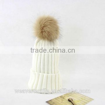 Best seller high quality blank warm beauty girl hat white knit cap beanie winter hat