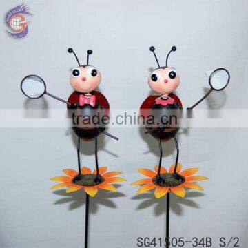 metal craft yard stakes of metal ladybug garden decor