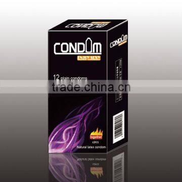 Purple flame OEM natural latex condoms