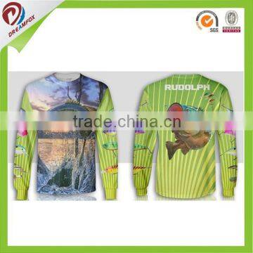 quick dry mesh fabric sublimation custom cheap fishing t shirt