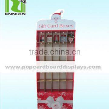 Christmas Red Cardboard Display Standing Wtih Plastic Hooks for Retail photo-2