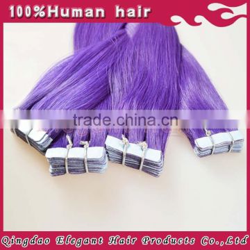 Qigndao elegant tape hair extension,100%Brazilian virgin remy hair extension