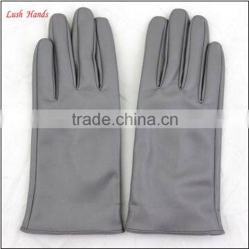 2016 Ladies Spring Fashion Grey All Kinds of Leather Hand Gloves With Ring photo-5