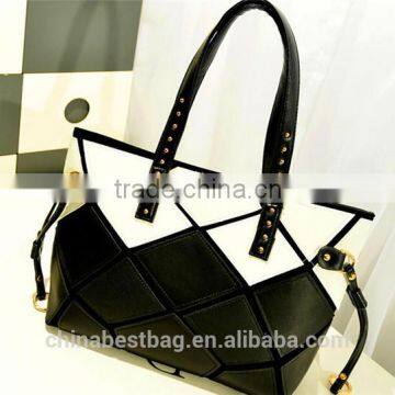 2015 Hot Selling Style Women Handbag PU Leather Tote Bag