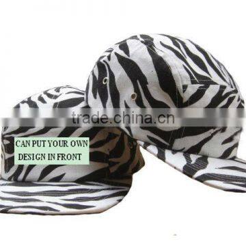 Custom leopard zebra blank snapback hat