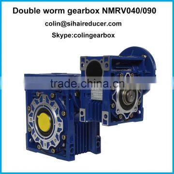 double worm gearbox low output speed and height output torque